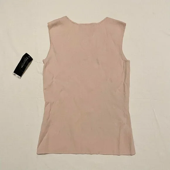 Vtg Jones New York Womens Shirt Top SM Ribbed Platinum Collection Sleeveless - Picture 9 of 14